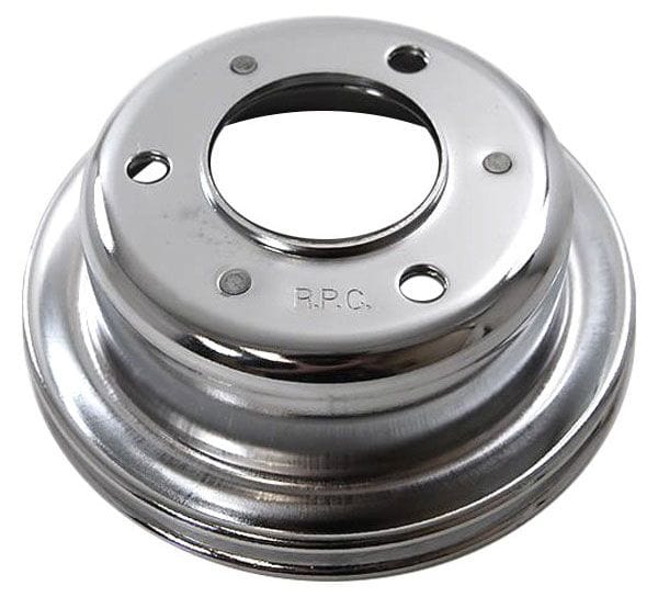 RPC Fits 1965-66 S/B Ford 289 Chrome Steel Crankshaft Lower Pulley, Single Groove 6-5/8" Dia, 2" Deep RPCR8971 Autofit
