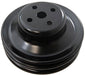 RPC Fits 1965-66 S/B Ford 290 Black Steel Water Pump Upper Pulley, Double Groove Groove 6-7/8" Dia, 2-1/4" Dee Autofit