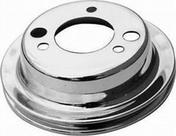 RPC Fits 1965-68 B/B Chev 396-454 with Short Water Pump Polished Aluminium Crankshaft Lower Pulley, Double Groove, 6.60" Dia, 2.30" Bolt Autofit