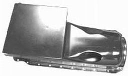 RPC Fits 1965-86 B/B Chev 396-454 Zinc Steel Drag Race Oil Pan, 8-1/4" Deep with 1 Trap Door (Dipstick on Drivers Autofit