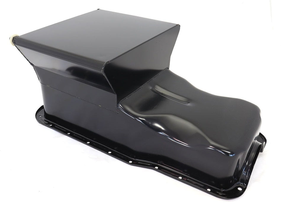 RPC Fits 1965-87 S/B 260-289-302 Windsor Black Steel Drag Race Oil Pan, Stock Capacity RPCR9737P Autofit