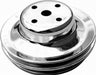 RPC Fits 1969-On B/B Chev 396-454 with Long Water Pump Polished Aluminium Water Pump Upper Pulley, Double Groove, 6.30" Dia, 2.30" Bolt Autofit