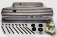 RPC Fits 1987-on S/B Chev 305, 350 Center Bolt, Including Hardware Tall Nostalgic Aluminium Polished Finned Valve Covers with Breather Hole RPCR619 Autofit