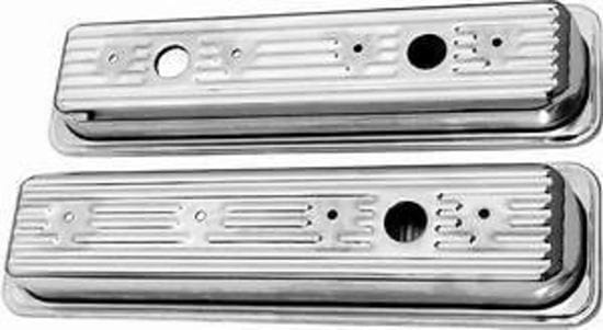 RPC Fits 1987-On Truck 5.07-5.7L, 305, 350 Chrome Short (2-3/8") Steel Centerbolt Valve Covers (Baffled) RPCR9702 Autofit
