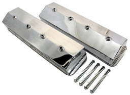 RPC Fits 1987-up Center Bolt S/B Chev 305-350, Includes Hardware Polished Aluminium Tall (3-3/4") Fabricated Valve Cover "Without Hole" RPCR6234P Autofit