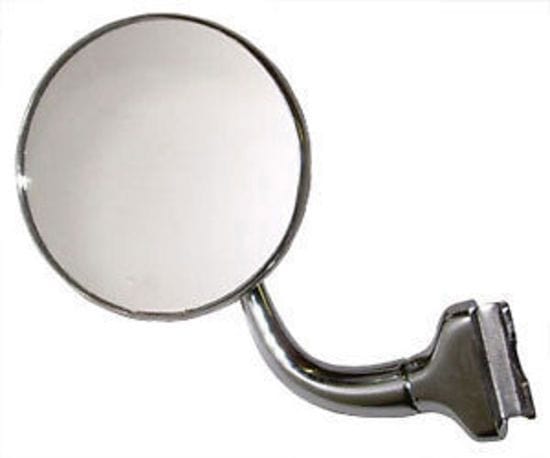 RPC Fits both Driver & Passenger Side Chrome Steel Peep Mirror with Short Arm 4" Dia RPCR6610 Autofit