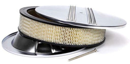 RPC Fits Carburettors with 5-1/8" Neck, Aluminium Finned Top with Chrome 14" x 3" Finned Air Cleaner with Paper Element RPCR6722 Autofit