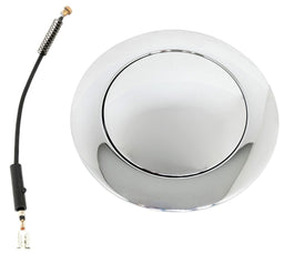 RPC Fits GM 1967 - 94 Chrome Aluminium Horn Button with Ground Wire, Plain Style 4-5/8" Dia RPCR5600C Autofit