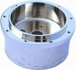 RPC Fits GM 1967 - 94 Chrome Aluminium Steering Wheel Adapter, Flame Style, 3-1/4" ID RPCR5702 Autofit