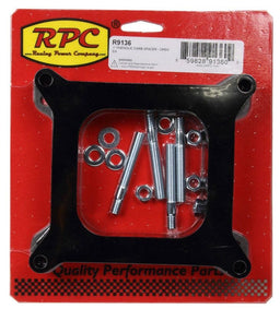 RPC Fits Holley/AFB Four Barrel Carburettors, Gasket & 2-1/2" Stud Kit In Phenolic Plastic Carburettor Spacer, Open Center, 1" Spacer RPCR9136 Autofit