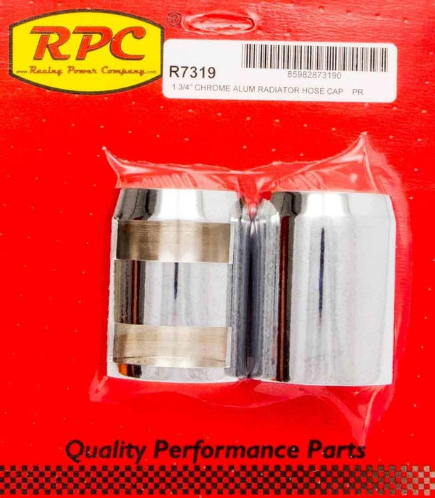 RPC Fits Over 1-3/4" Hose Sleeve Adapte r Chrome Radiator Hose Cap (2 Pcs) RPCR7319 Autofit