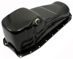 RPC Fits Pre-1980 S/B Chev 283-350 Black Steel Claimer Style Oil Pan, 2 Trap Doors, Crank Scrapper with Windage Tra Autofit