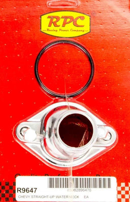 RPC Fits S/B & B/B Chev V8 Chrome Steel Straight-up Thermostat Housing, O-ring Style RPCR9647 Autofit