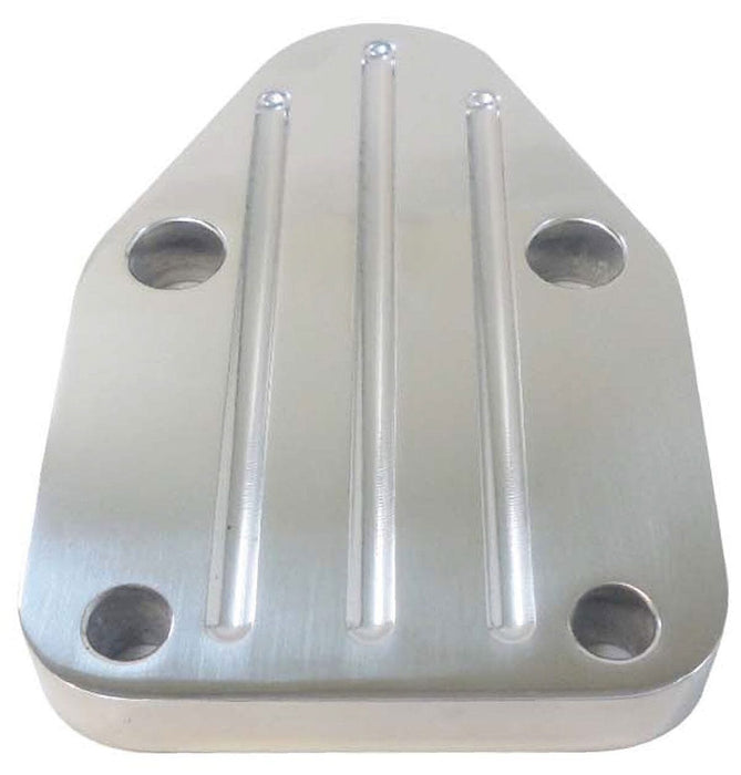 RPC Fits S/B Chev 283-400 Polished Aluminium Fuel Block-off Plate, Ball Milled Style RPCR6257 Autofit