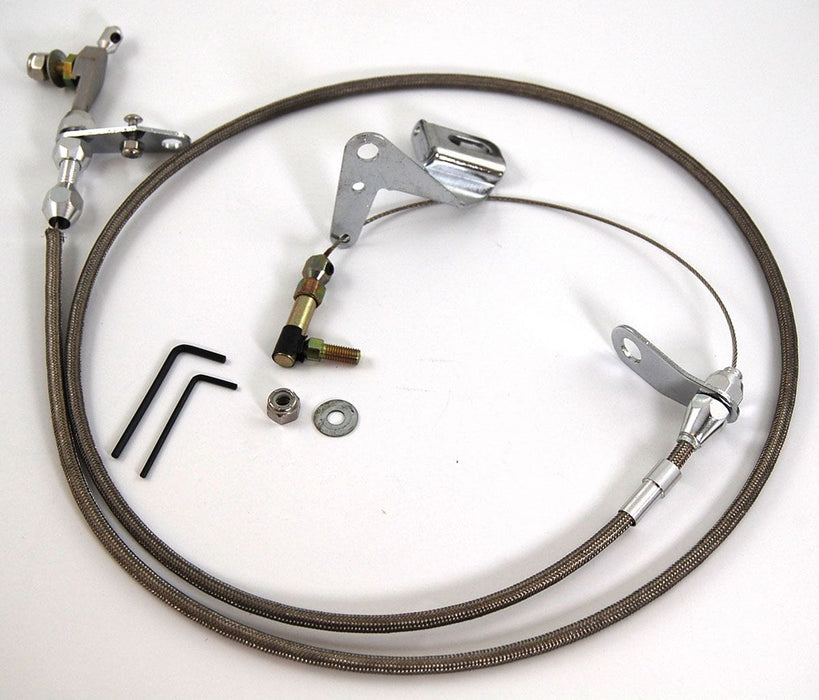 RPC Fits S/B Chevy with Carburettor & TH350 Automatic Transmission Stainless Steel Kick Down Assembly Cable Kit RPCR6053 Autofit