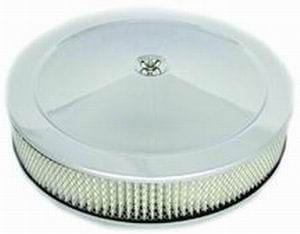 RPC Fits Single Quad Carburettors with 5-1/8" Neck, Steel Stud & Wing Nut 14" x 3" Muscle Car Style Air Cleaner with Hi-Lip & Paper Element(Stainless) RPC Autofit