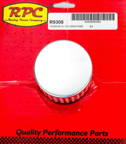 RPC Fits Valve Covers with 1.25" Holes Chrome Steel Push-In Open Filter Breather without Shield, 3" Tall RPCR9308 Autofit