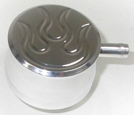 RPC Fits Valve Covers with 1.25" Holes When Using Grommet Aluminium PCV Push-In Breather with 1" Neck, Chrome Finish, Flamed Style RPCR600 Autofit