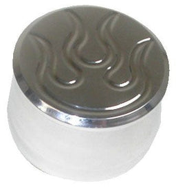 RPC Fits Valve Covers with 1.25" Holes When Using Grommet Aluminium Push-In Breather with 1" Neck, Polished Finish, Flame Style RPCR6001X Autofit