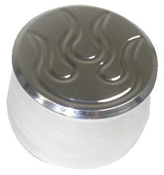 RPC Fits Valve Covers with 1.25" Holes When Using Grommet Aluminium Push-In Breather with 1" Neck, Polished Finish, Flame Style RPCR6001X Autofit