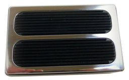 RPC For Manual Transmission Polished Aluminium Brake Pedal with Rubber Inserts, Rectangular Design RPCR8501P Autofit