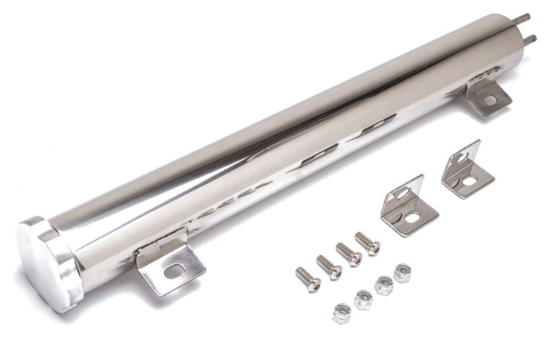 RPC New Improved "Twist-in" Cap Design, Mounting Hardware & Bracket Inclu Stainless Steel Radiator Overflow Tank 2" x 19", 887ml Capacity RPCR6075X Autofit