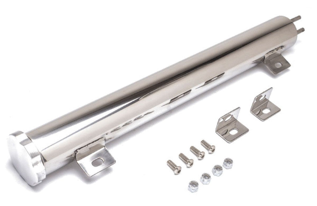 RPC New Improved "Twist-in" Cap Design, Mounting Hardware & Bracket Inclu Stainless Steel Radiator Overflow Tank 3" x 16", 1538ml Capacity RPCR6078X Autofit