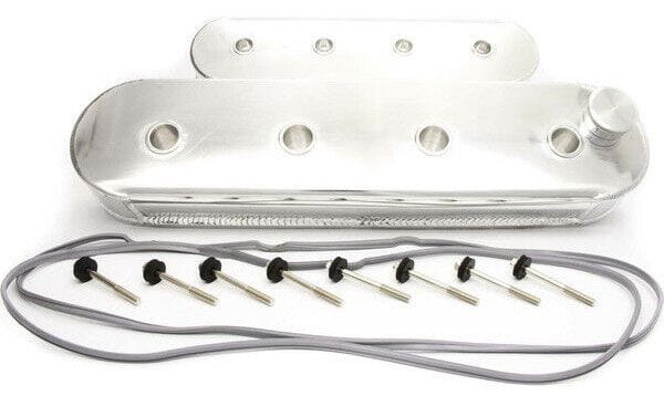 RPC One-Piece Billet Rail,2.5" Tall To Clear Aftermarket Valve Train, Oil LS1 Polished Fabricated Valve Cover without Coil Mount Brackets RPCR6141POL Autofit