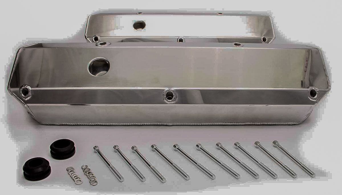 RPC Polished Finish Suit SB Chrysler 318-340-360 Fabricated Aluminium Valve Covers RPCR6246POL Autofit