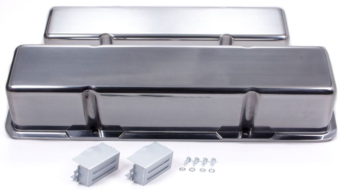 RPC Small Block Chev Aluminium Valve Covers Tall Profile (Polished) RPCR6030-1 Autofit