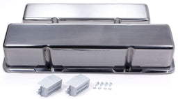 RPC Small Block Chev Aluminium Valve Covers Tall Profile (Polished) RPCR6030-1 Autofit
