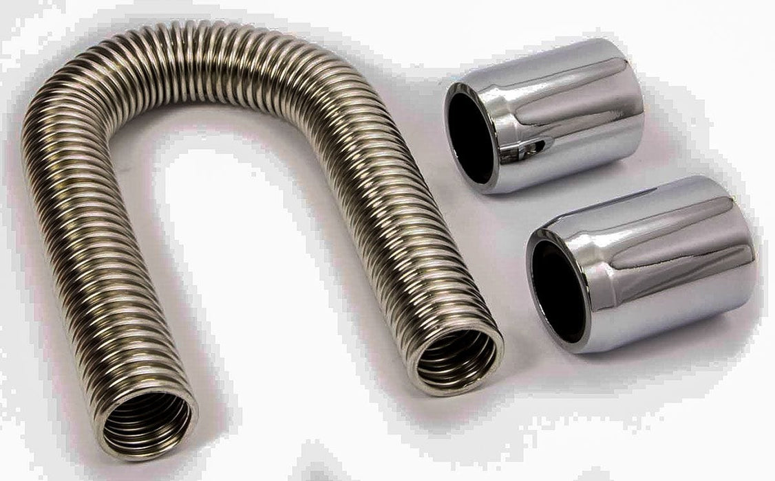 RPC Stainless Steel Heater Hose Kit, 44" Hose Length with Polished End Caps RPCR7313 Autofit
