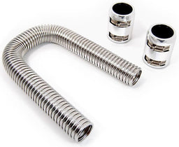 RPC Stainless Steel Radiator Hose Kit, 12" Hose Length with Polished End Caps RPCR73 Autofit