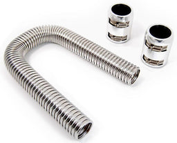 RPC Stainless Steel Radiator Hose Kit, 24" Hose Length with Polished End Caps RPCR73 Autofit