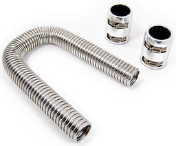RPC Stainless Steel Radiator Hose Kit, 36" Hose Length with Chrome End Caps RPCR7308 Autofit