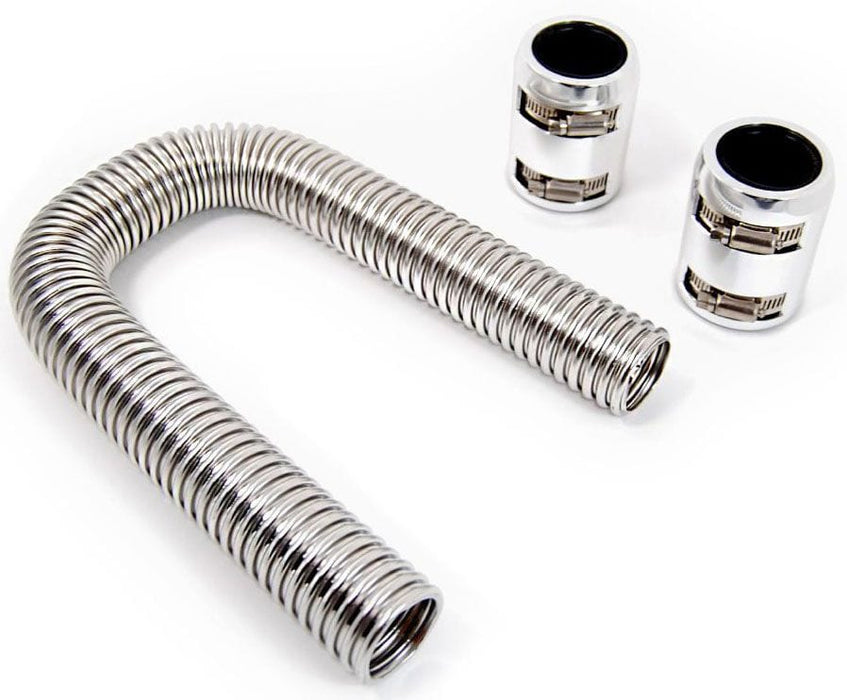RPC Stainless Steel Radiator Hose Kit, 36" Hose Length with Chrome End Caps RPCR7308 Autofit