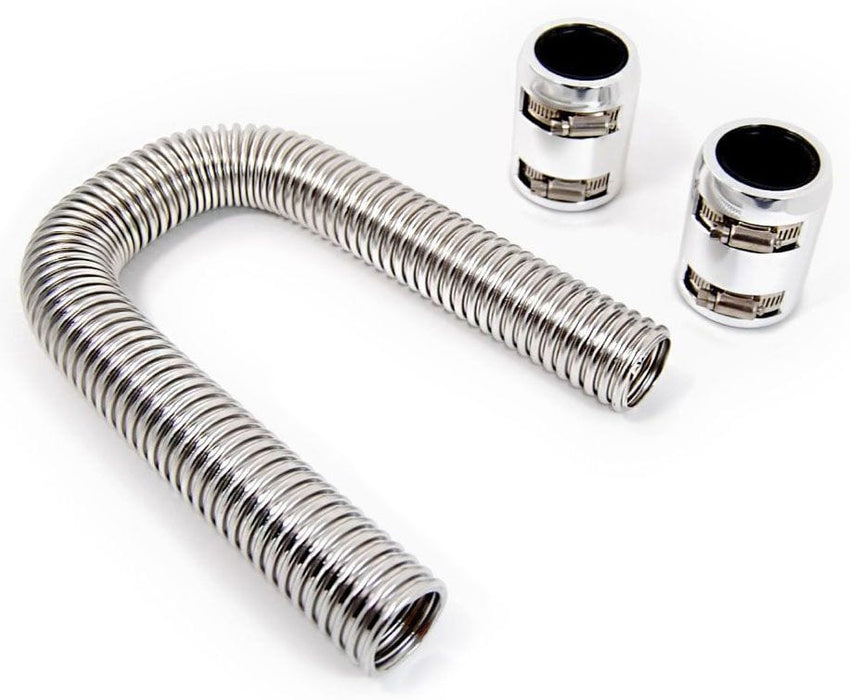 RPC Stainless Steel Radiator Hose Kit, 48" Hose Length with Chrome End Caps RPCR7311 Autofit