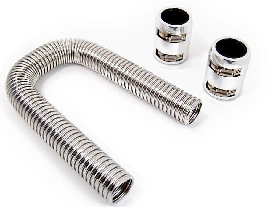RPC Stainless Steel Radiator Hose Kit, 48" Hose Length with Polished End Caps RPCR73 Autofit