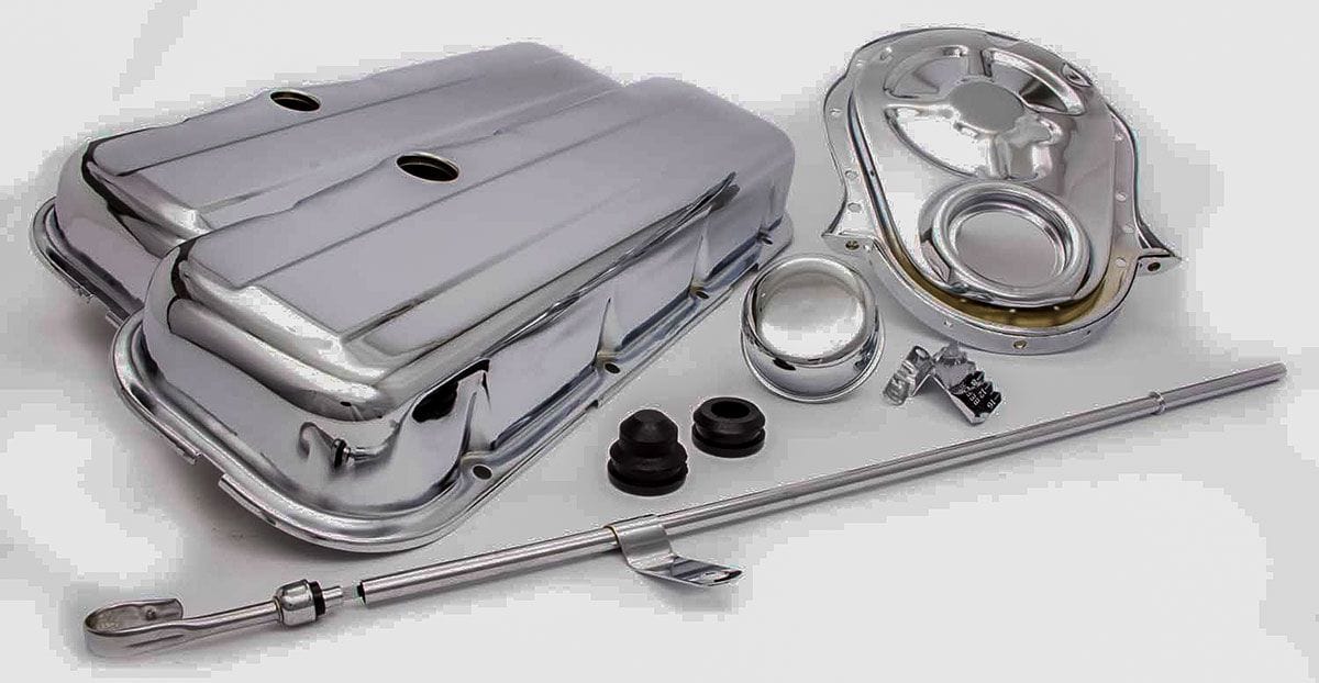 RPC Suit B/B Chev Engine Dress Up Kit (Chrome) with Short Valve Covers RPCR3027 Autofit