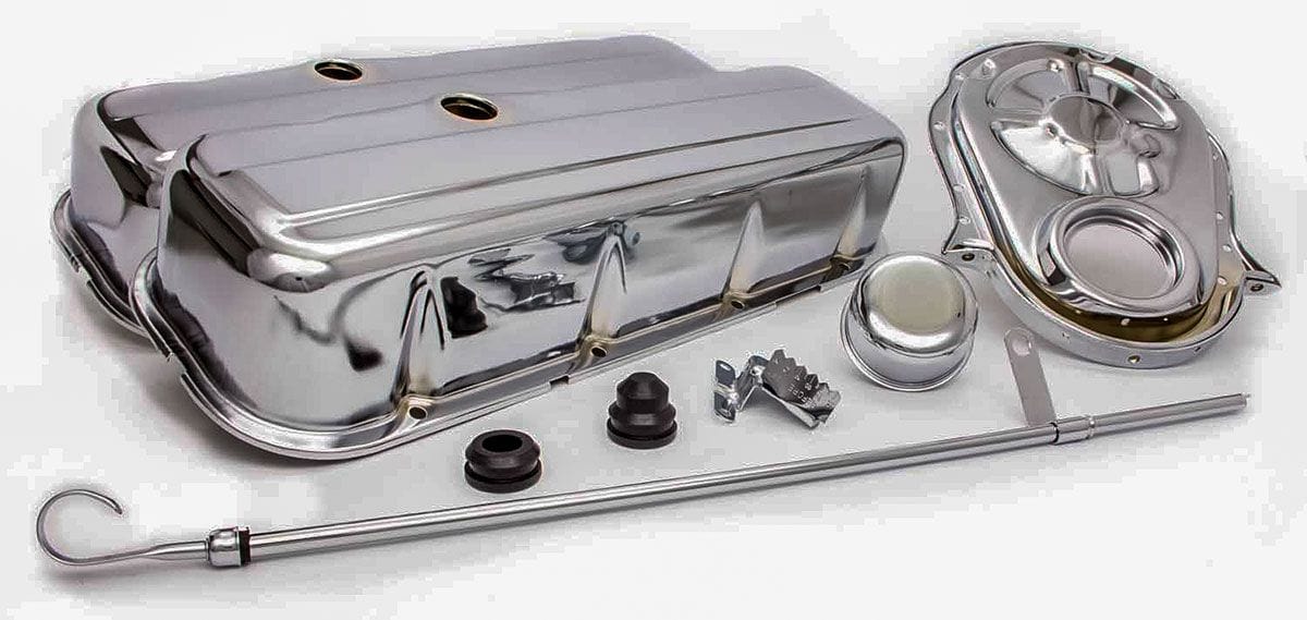 RPC Suit B/B Chev Engine Dress Up Kit (Chrome) with Tall Valve Covers RPCR3026 Autofit