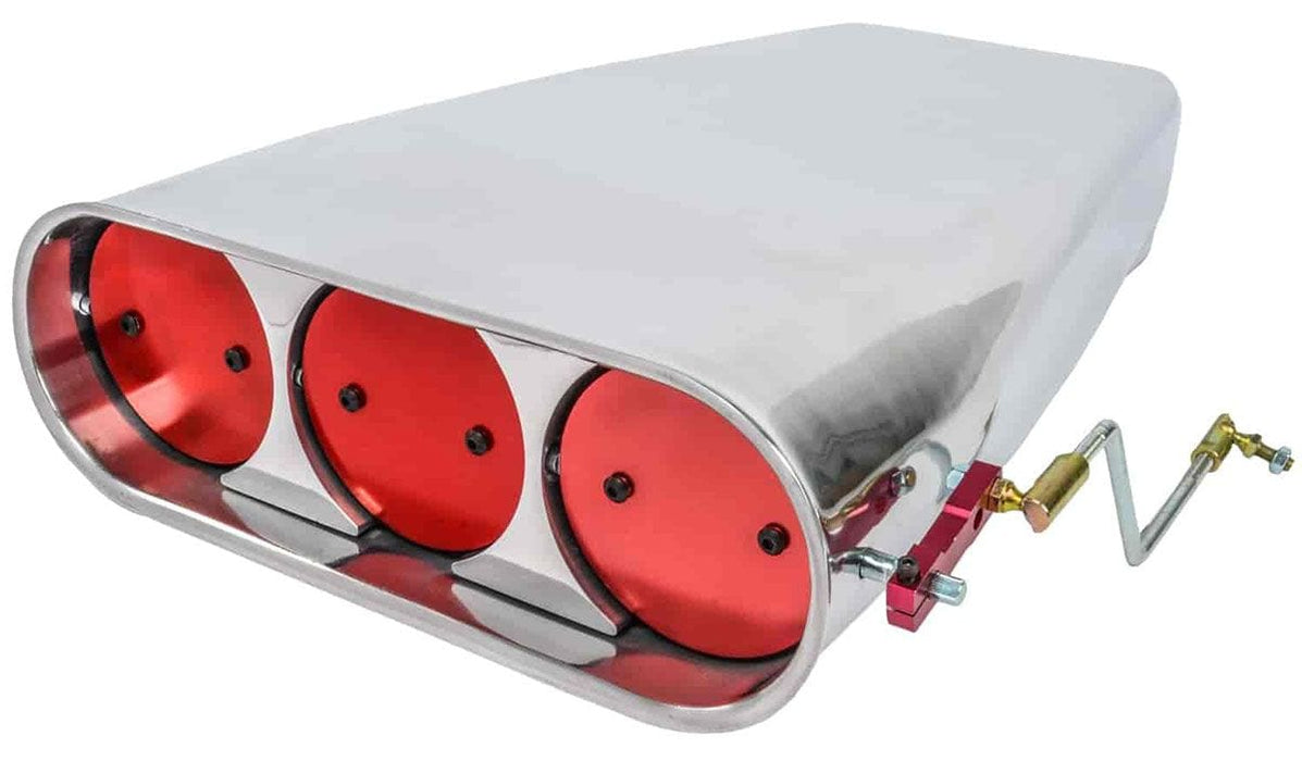 RPC Suit Dual Carburettors Aluminium Street Scoop with Round Butterflies (Polished) RPCR5339 Autofit