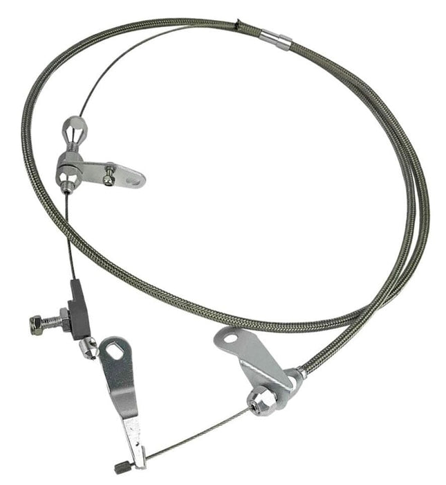 RPC Suit Ford C4, 24" Long Kick Down Cable Braided Stainless Steel RPCR5100 Autofit