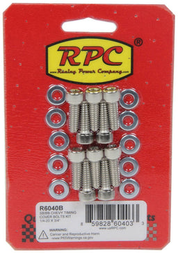 RPC Suit S/B & B/B Chev with Aluminium Timing Cover Timing Cover Bolts 1-1/4" x 3/4"(10 Pack) RPCR6040B Autofit