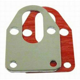 RPC Suit S/B Chev 283 - Chrome Steel Fuel Pump Mounting Plate Including Gasket, Plain Finish RPCR2310 Autofit