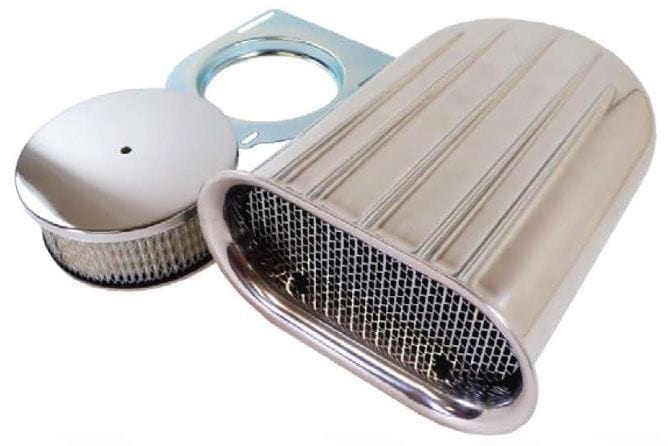 RPC Suit Single Carburettor 5 Finned Small Aluminium Scoop (Polished) RPCR5246 Autofit