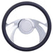 RPC With Leather Grip (Horn Button Not Included) 14" Boomerang Aluminium Steering Wheel (Chrome) RPCR5614 Autofit