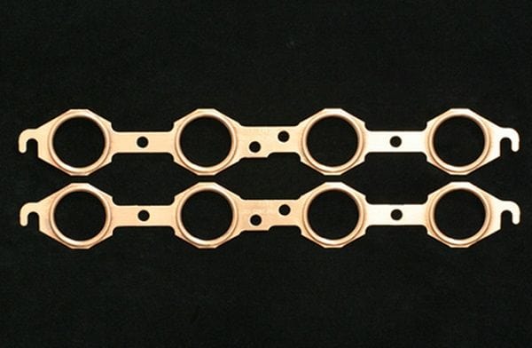 SCE Suit Chev LS1, LS7 Large Port Pro Copper Embossed Exhaust Gasket - 1.750" Round SCE-4119 Autofit