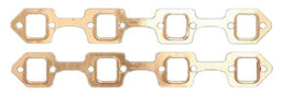 SCE Suit Ford 289-302W with Stock or Large Rectangle Port Pro Copper Embossed Exhaust Gasket - 1.200" x 1.500" SCE-4036 Autofit