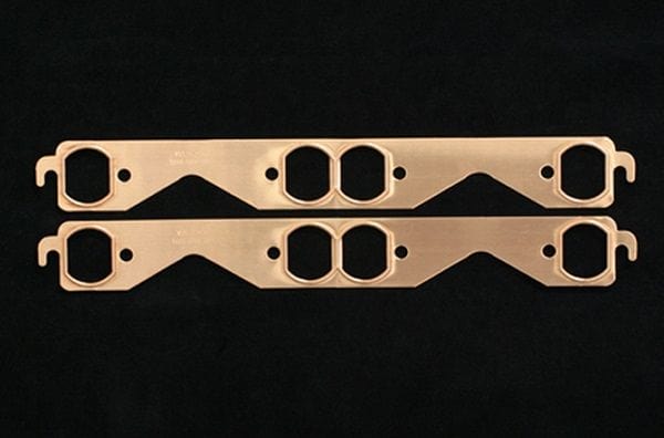 SCE Suit S/B Chev with Oval Ports Pro Copper Embossed Exhaust Gasket - 1.450" x 1.850" SCE-4311 Autofit