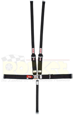 SIMPSON Black 3"/2" Wide, Latch & Link, Pull Down, No Right Side Adjuster SI29066BK-HN - SPRINTCAR BELTS 2" SHOULDER Autofit
